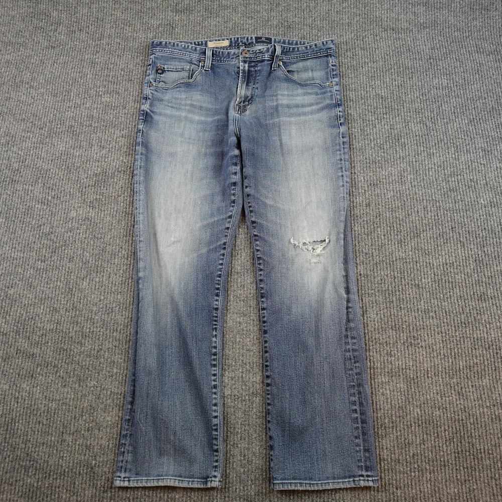 AG Adriano Goldschmied The Graduate Jeans Mens 36x30 (34x28) Blue Distressed